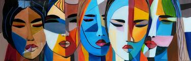 Saatchi Art Artist Shahrzad Abtahi ; Painting, “Women of Colors 2” #art
