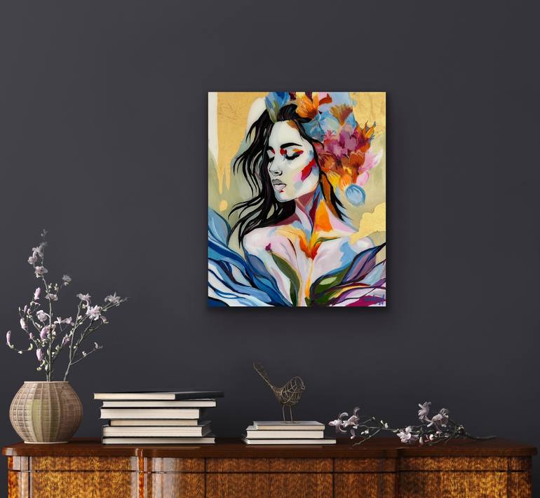 Original Abstract People Painting by Shahrzad Abtahi 