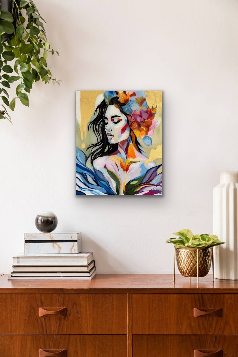 Original Abstract People Painting by Shahrzad Abtahi 