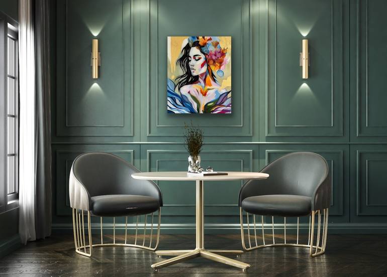 Original Abstract People Painting by Shahrzad Abtahi 
