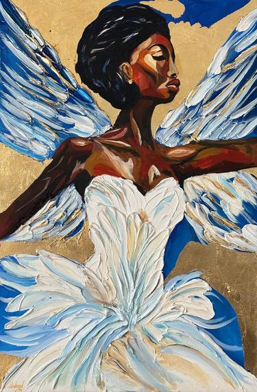 Original Abstract People Painting by Shahrzad Abtahi 