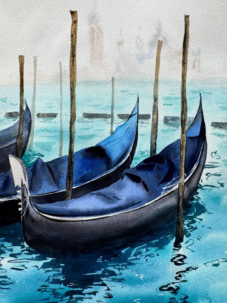 Original Illustration Cities Painting by Anna Ostapenko