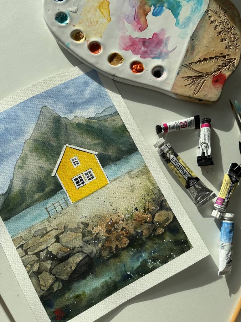 Original Expressionism Landscape Painting by Anna Ostapenko