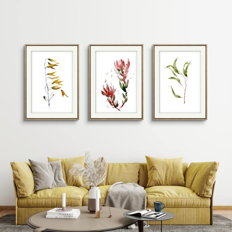 Original Abstract Floral Painting by Anna Ostapenko