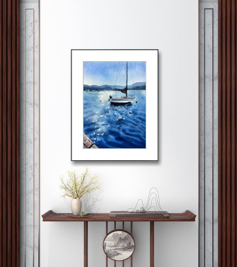 Original Photorealism Seascape Painting by Anna Ostapenko