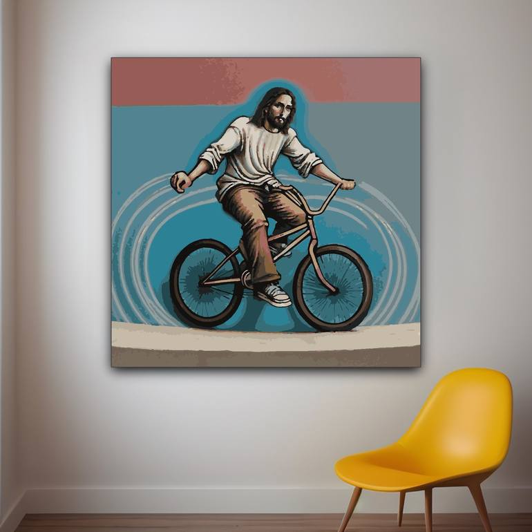 Original Bike Painting by Grigoriy Kiryanov