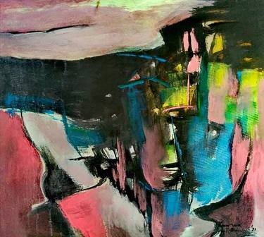 Original Abstract Expressionism Abstract Painting by Kumara Rathnayaka