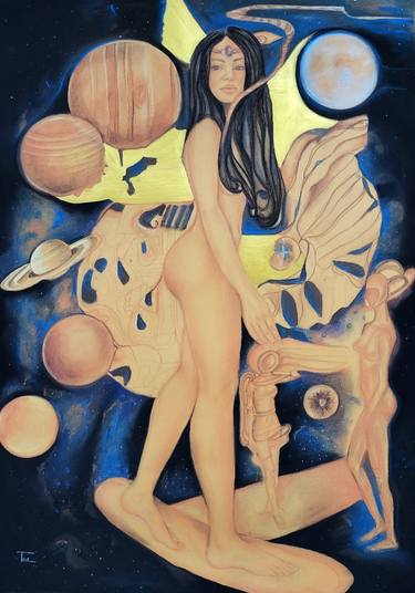 Original Conceptual Body Mixed Media by Tea Jikia