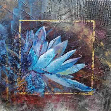 Original Abstract Expressionism Botanic Mixed Media by Tatiana Le Metayer