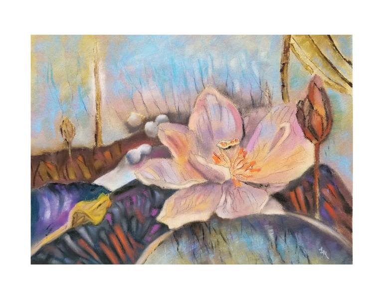 Original Abstract Expressionism Botanic Drawing by Tatiana Le Metayer