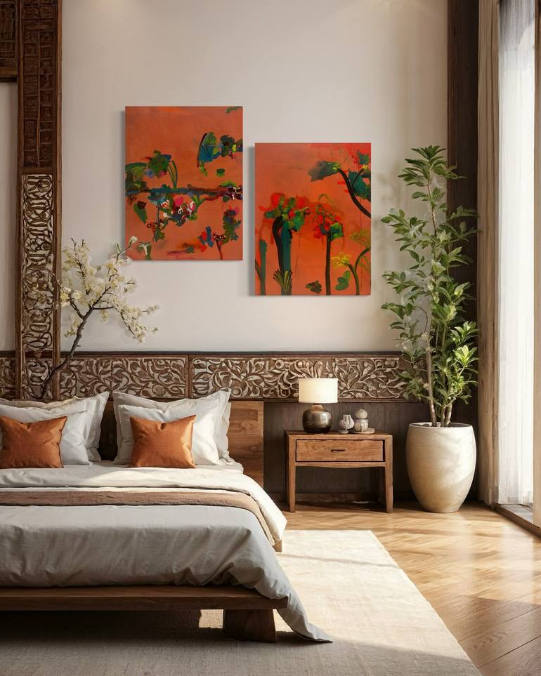 Original Abstract Expressionism Abstract Painting by Melina Rubin