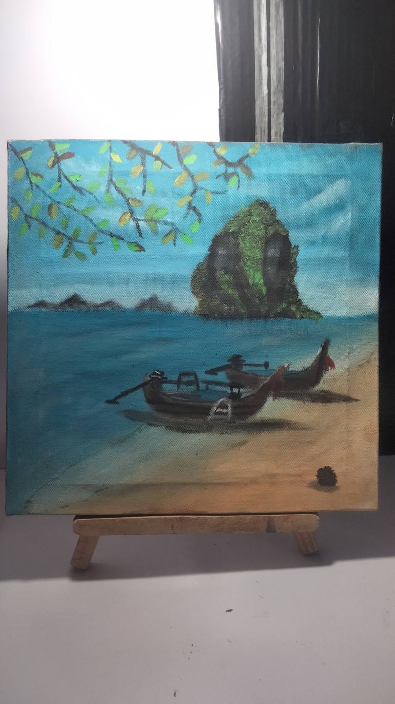 Original Beach Painting by Maryam Adnan