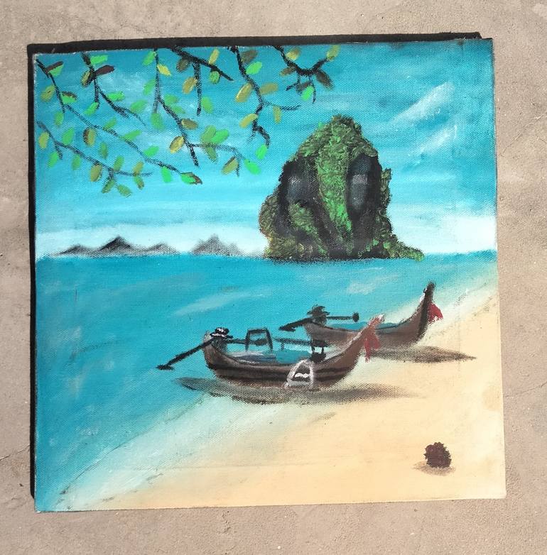 Original Beach Painting by Maryam Adnan