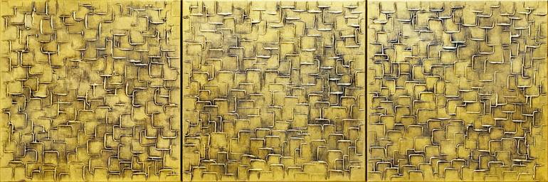 Industrial Chic: Vintage Gold, Painting by Alessia Lu