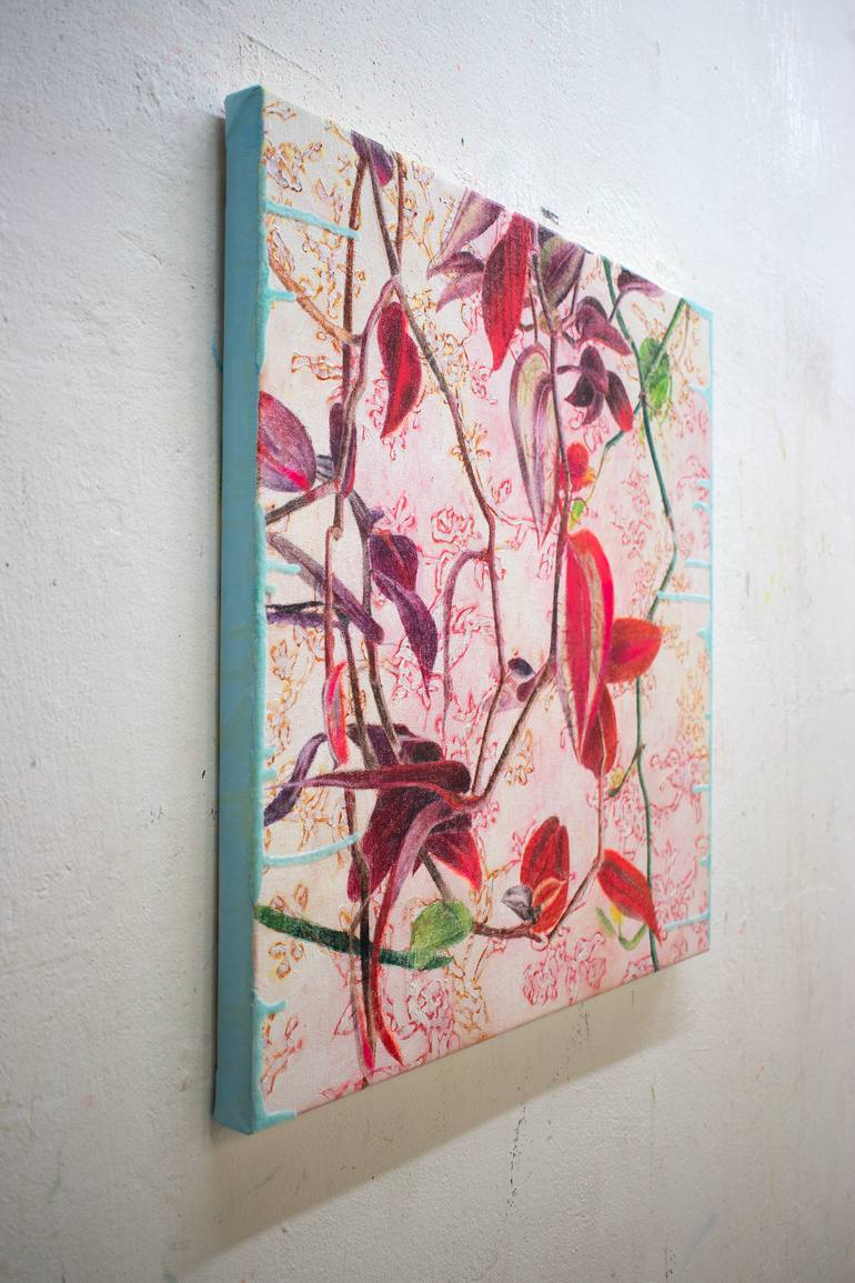 Original Abstract Botanic Painting by Nikkie Le Nobel