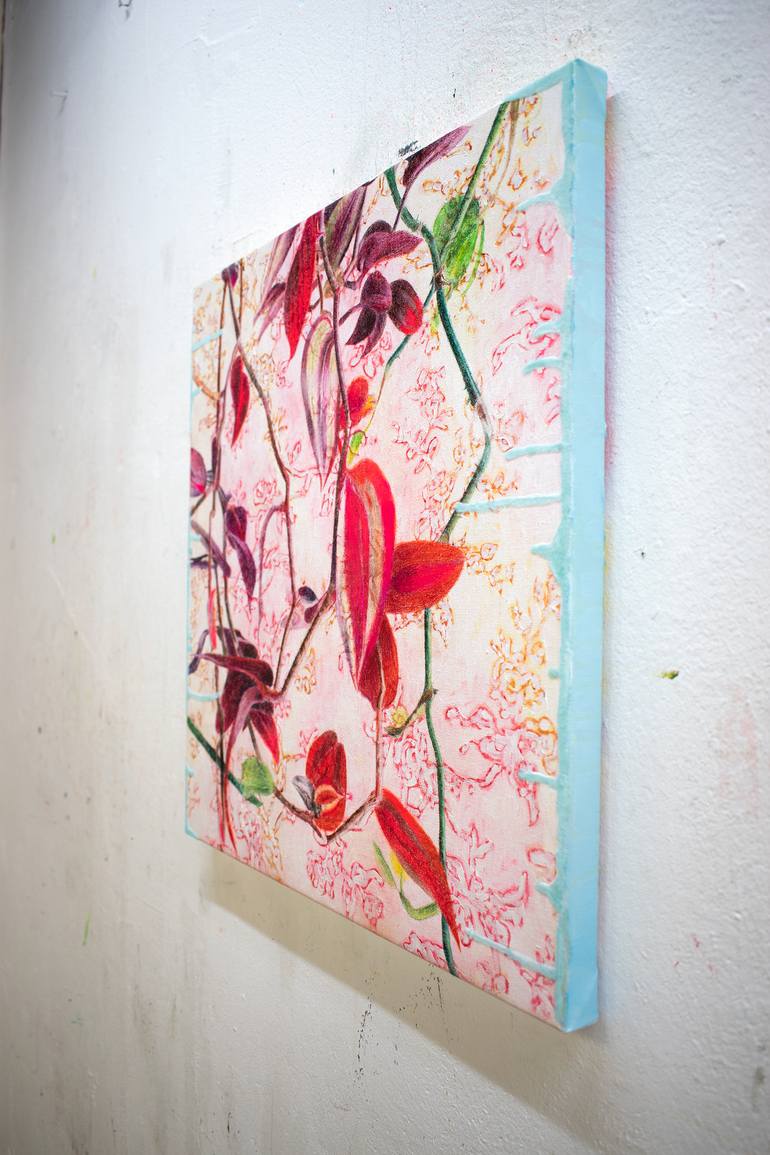 Original Abstract Botanic Painting by Nikkie Le Nobel