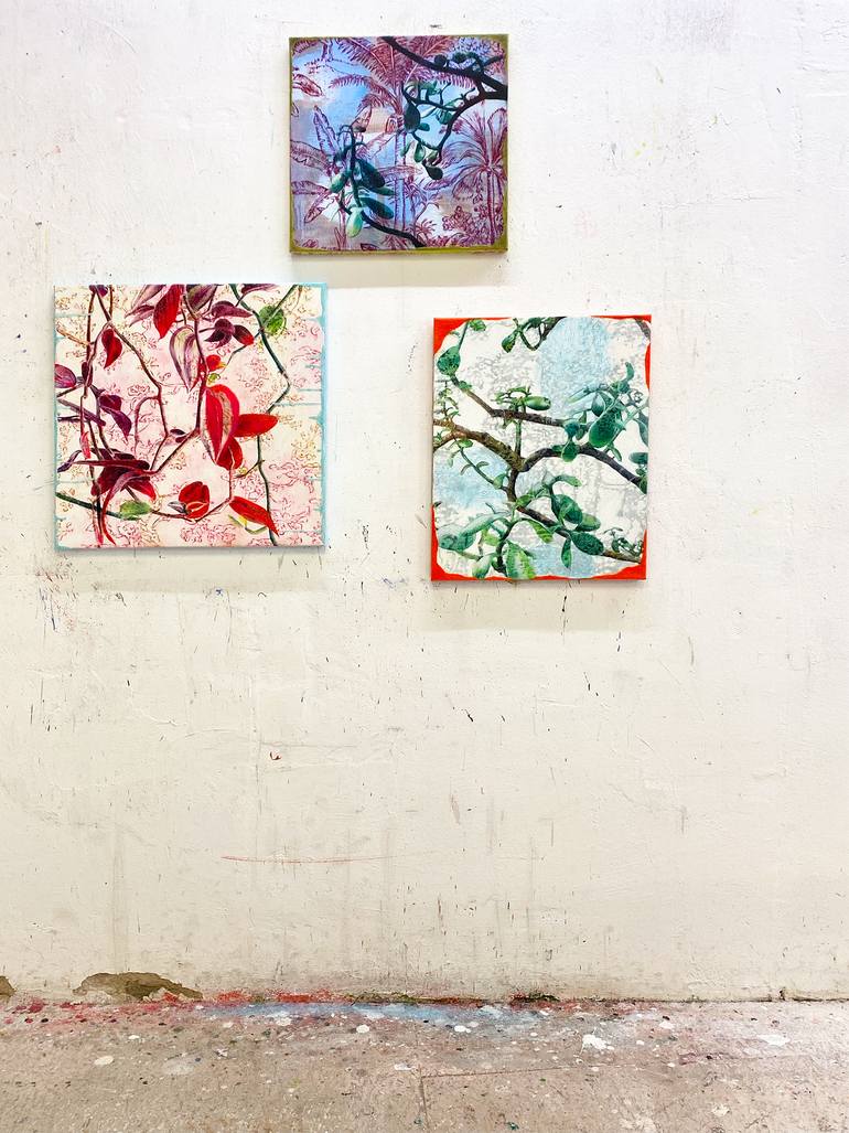 Original Abstract Botanic Painting by Nikkie Le Nobel