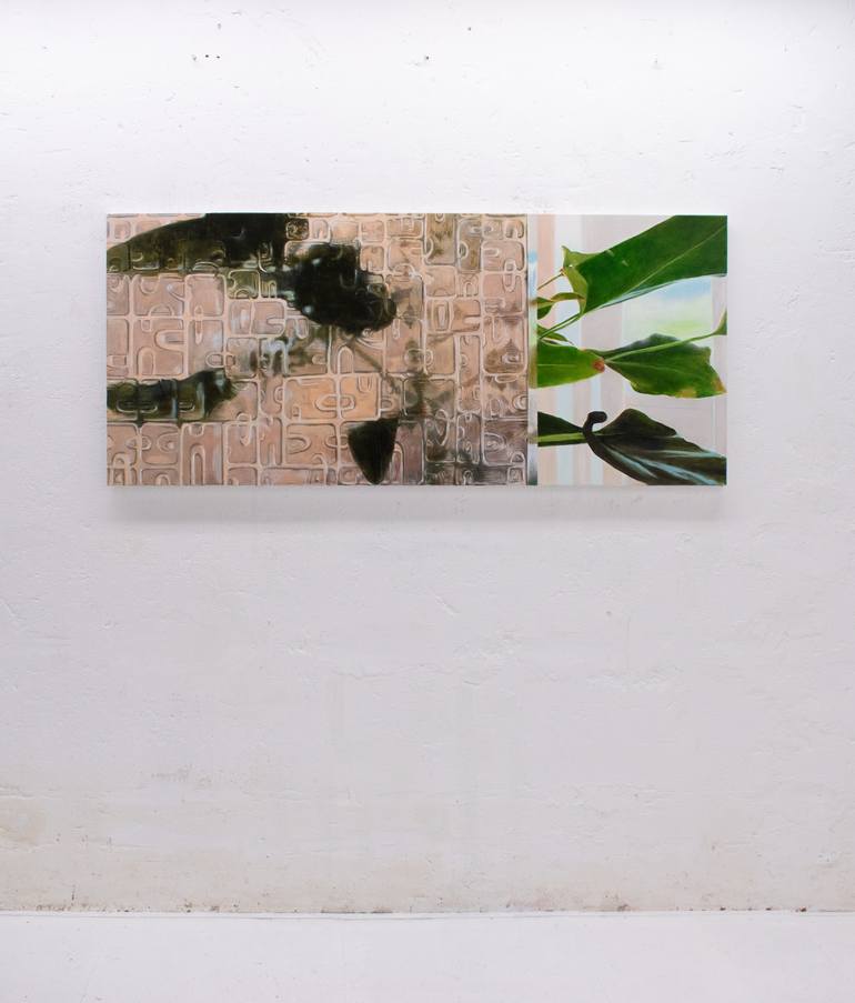 Original Abstract Botanic Painting by Nikkie Le Nobel