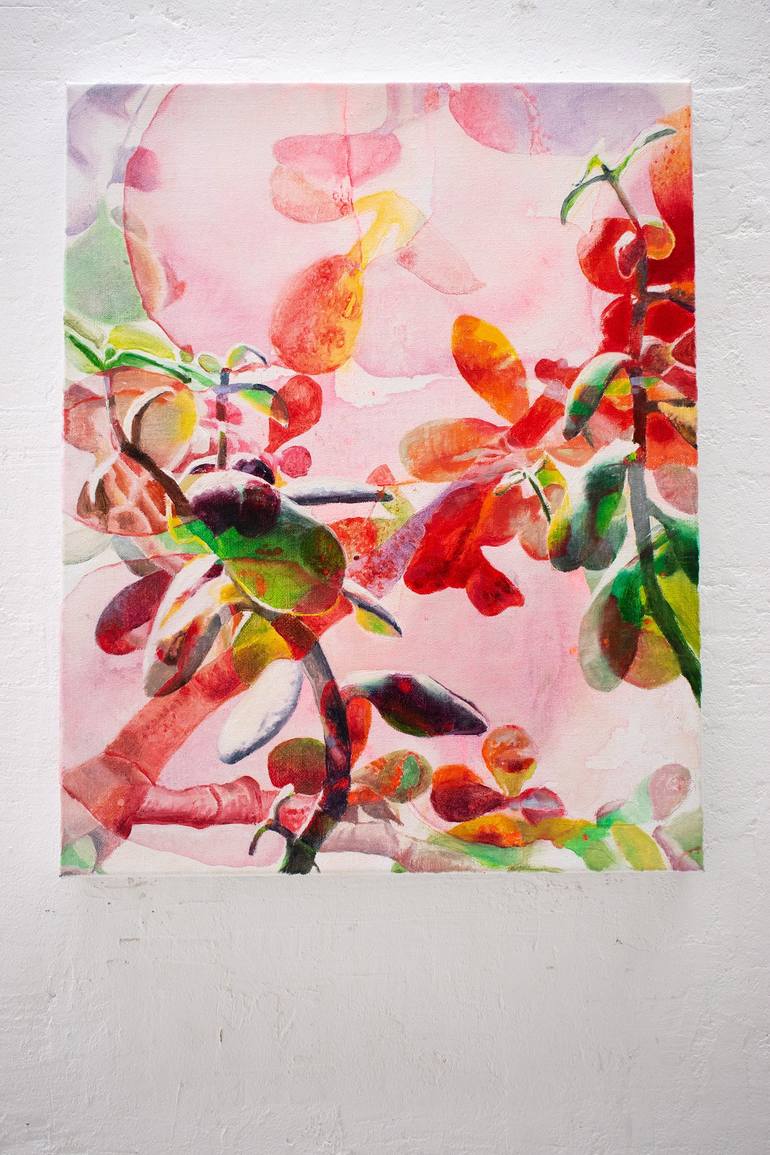 Original Abstract Botanic Painting by Nikkie le Nobel