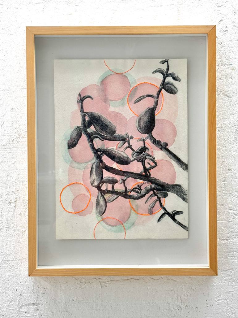 Original Abstract Nature Mixed Media by Nikkie Le Nobel