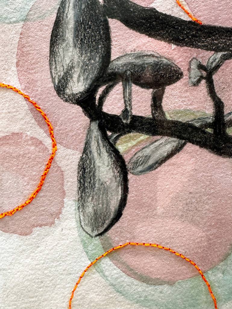 Original Abstract Nature Mixed Media by Nikkie Le Nobel