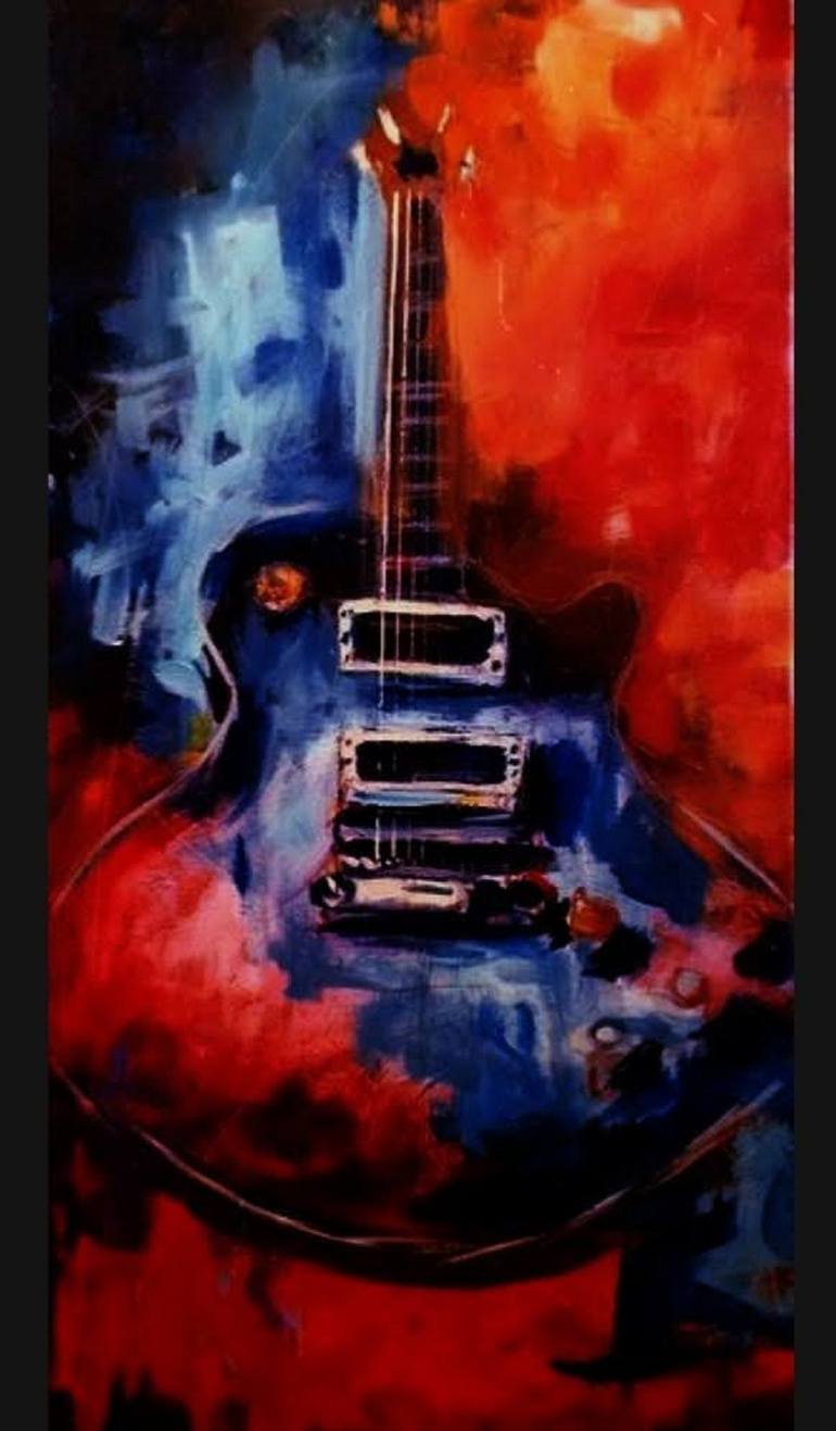 The Guitar Painting by Edward Ayodele Adewumi | Saatchi Art