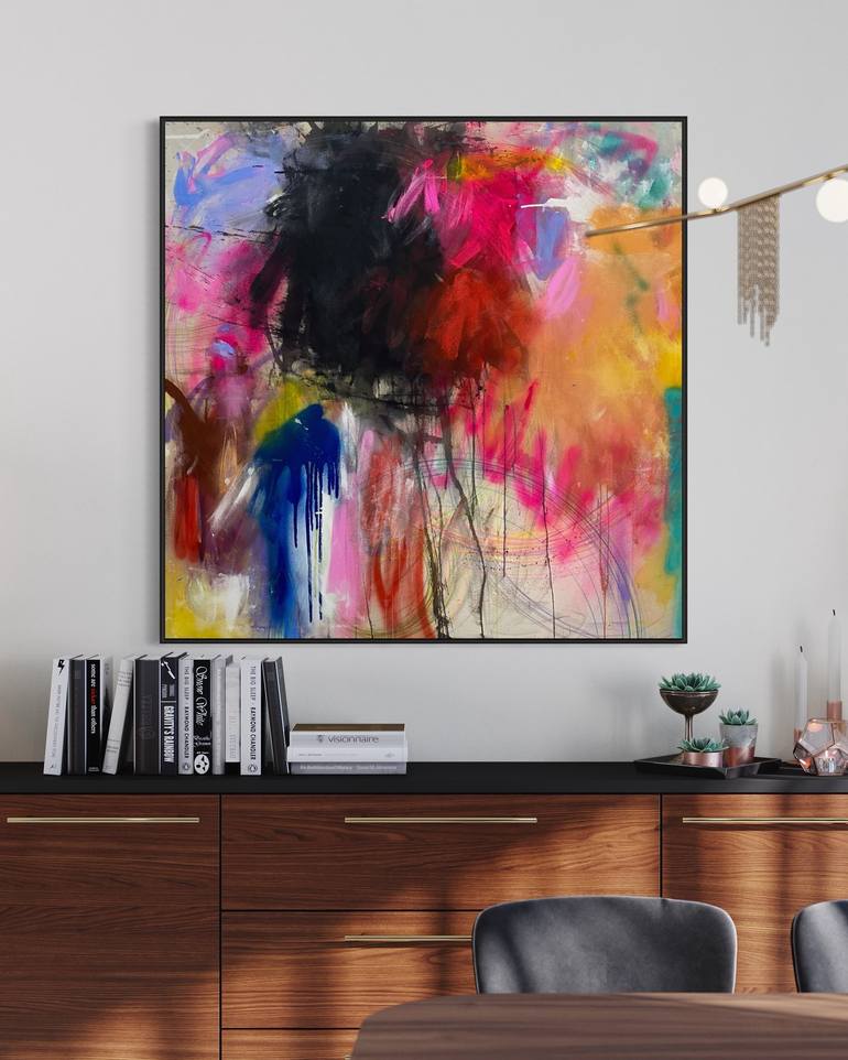 Original Abstract Expressionism Abstract Painting by Nuria Oliva