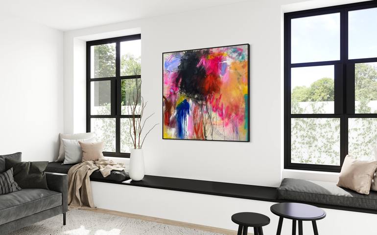 Original Abstract Expressionism Abstract Painting by Nuria Oliva