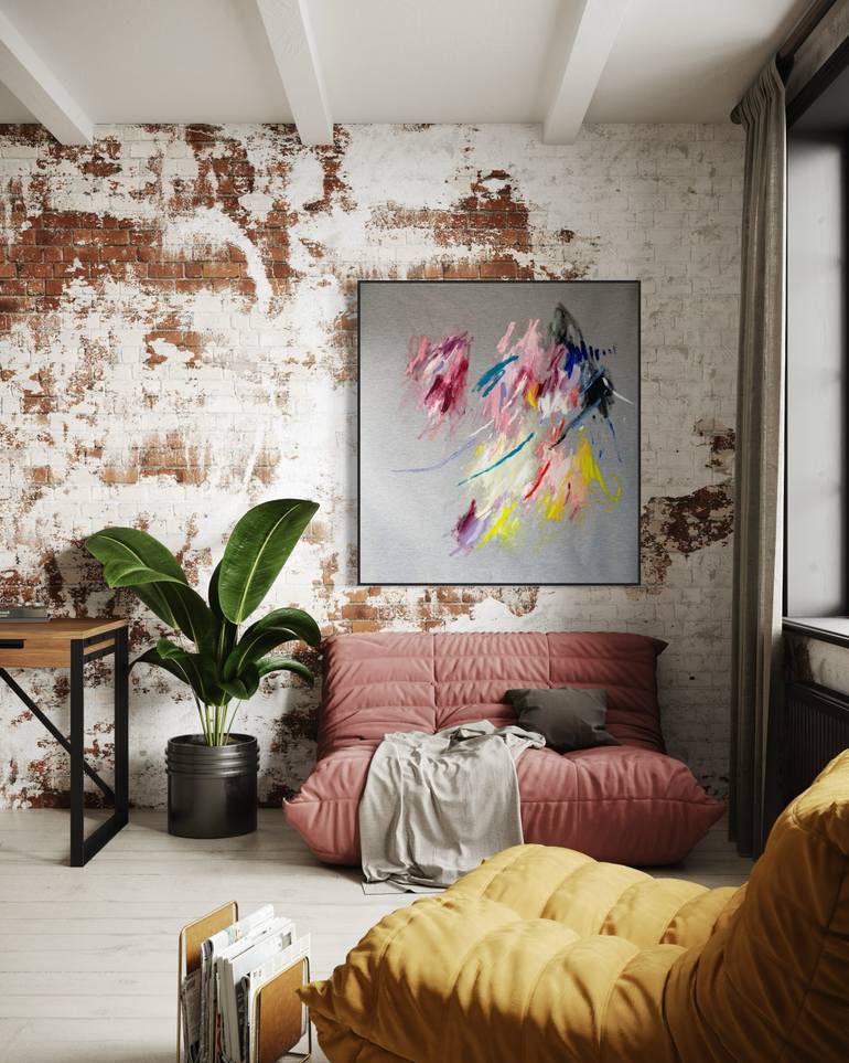 Original Abstract Expressionism Abstract Painting by Nuria Oliva