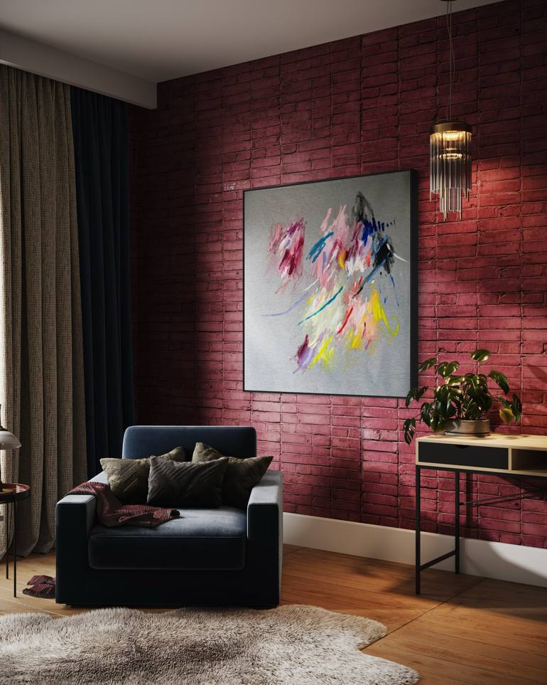 Original Abstract Expressionism Abstract Painting by Nuria Oliva