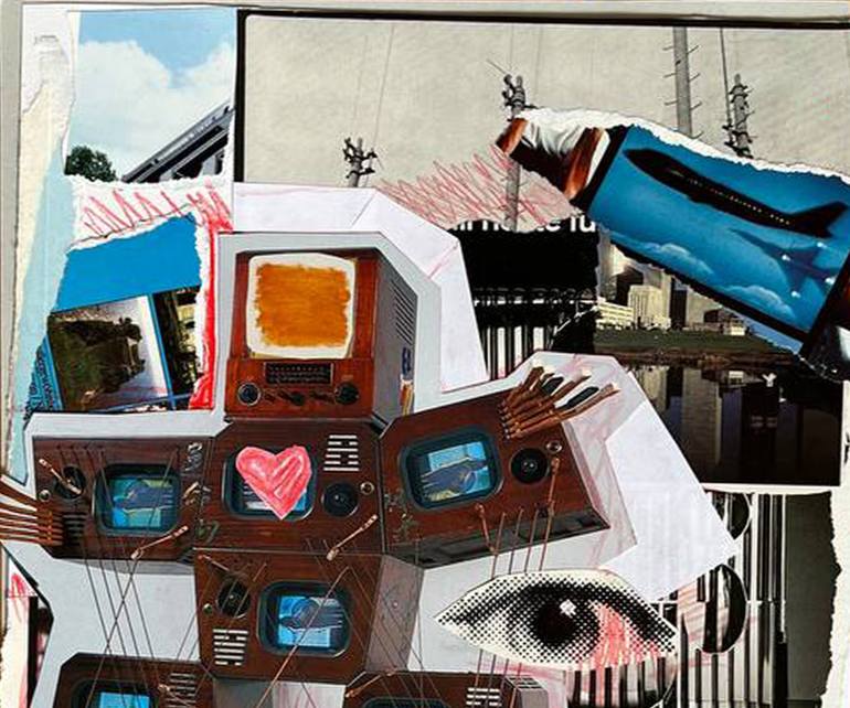 Original Conceptual Science/Technology Collage by Alina Kovalenko