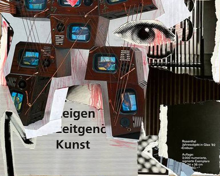 Original Conceptual Science/Technology Collage by Alina Kovalenko