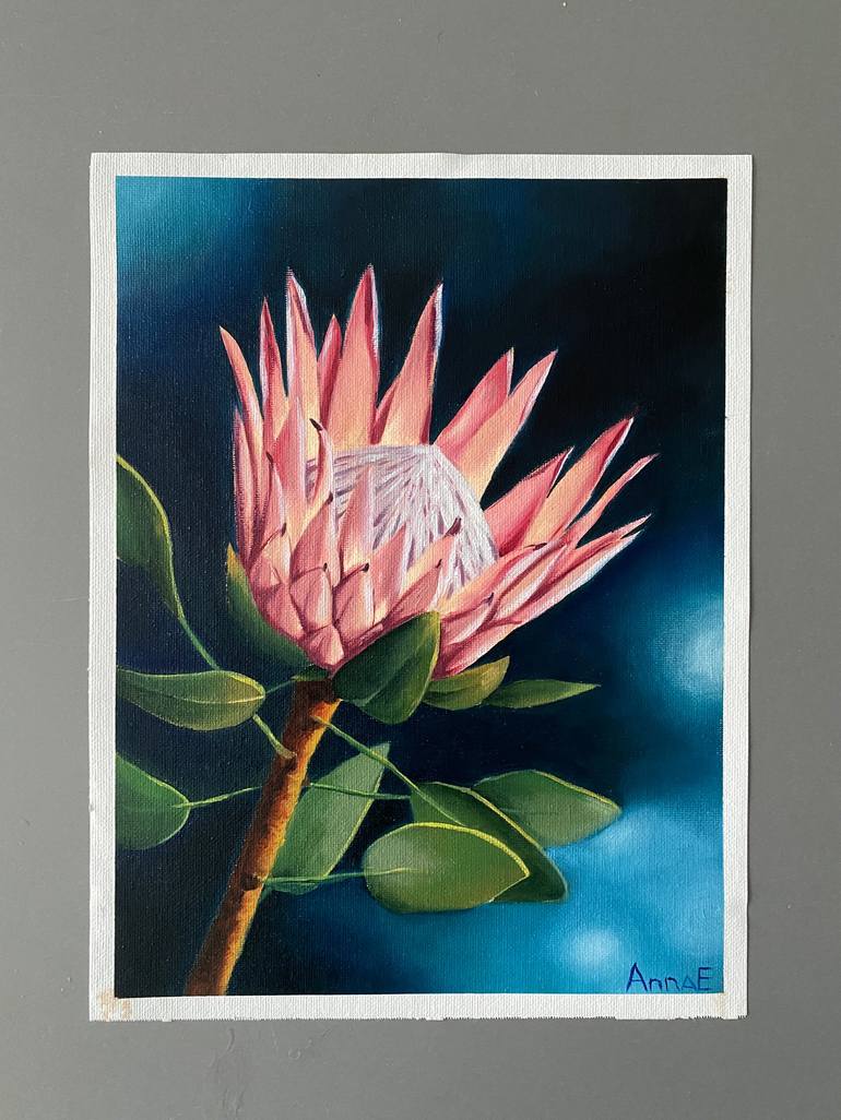 Original Floral Painting by Hanna Yeulakova