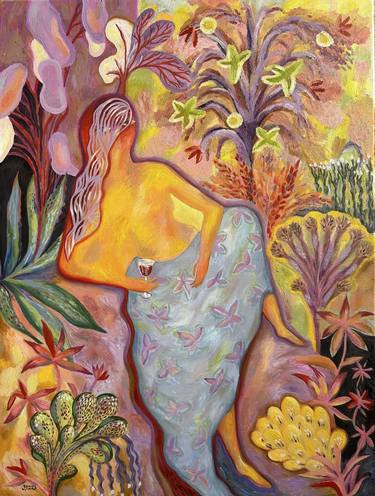 Original Expressionism Women Paintings by JJ Julia
