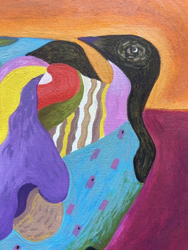 Original Abstract Animal Painting by Jj Julia