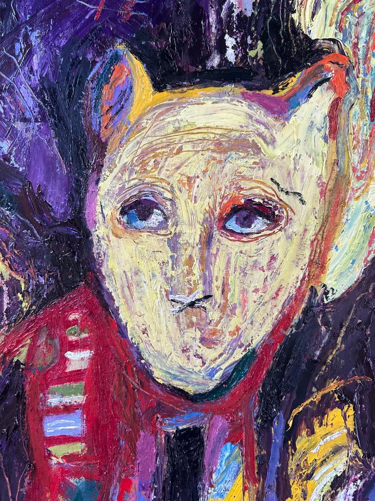 Original Contemporary Animal Painting by Jj Julia