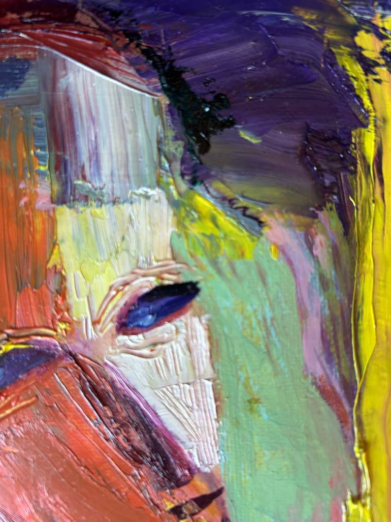 Original Abstract Expressionism People Painting by Jj Julia