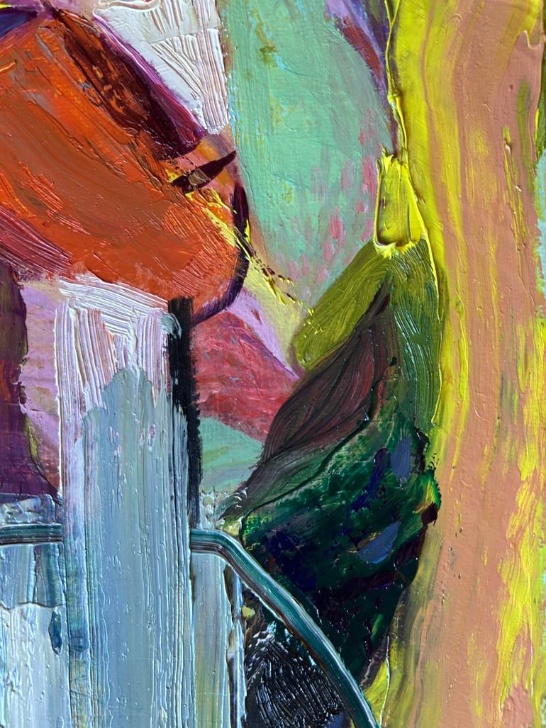 Original Abstract Expressionism People Painting by Jj Julia