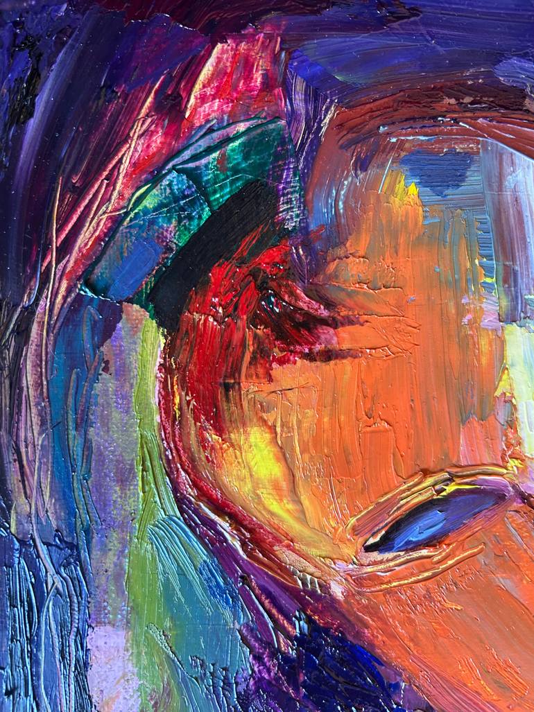 Original Abstract Expressionism People Painting by Jj Julia