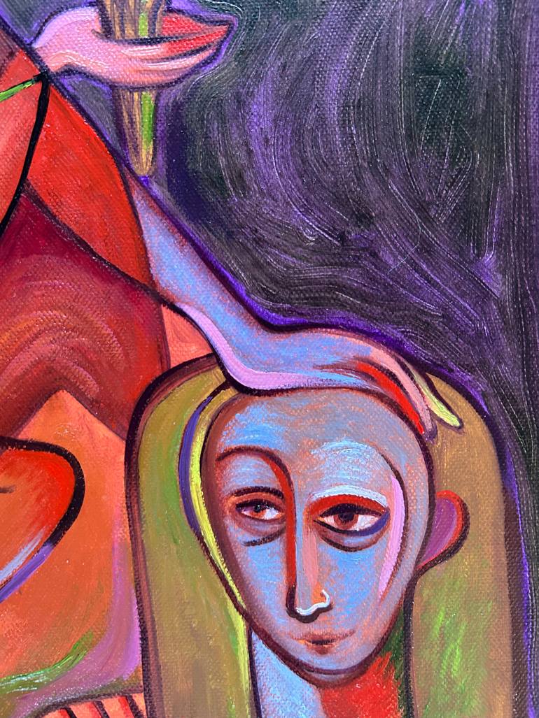 Original Contemporary Love Painting by Jj Julia