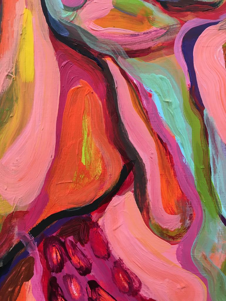 Original Modernism Dogs Painting by Jj Julia