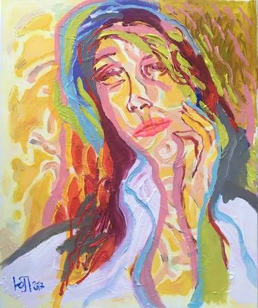 Original Expressionism Women Paintings by JJ Julia