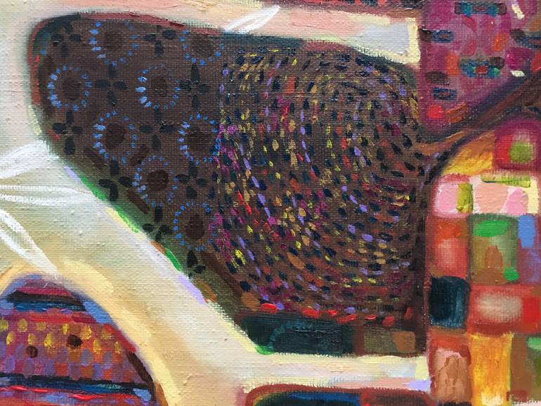 Original Folk Abstract Painting by Jj Julia