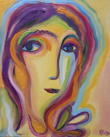 Original Expressionism Women Paintings by JJ Julia