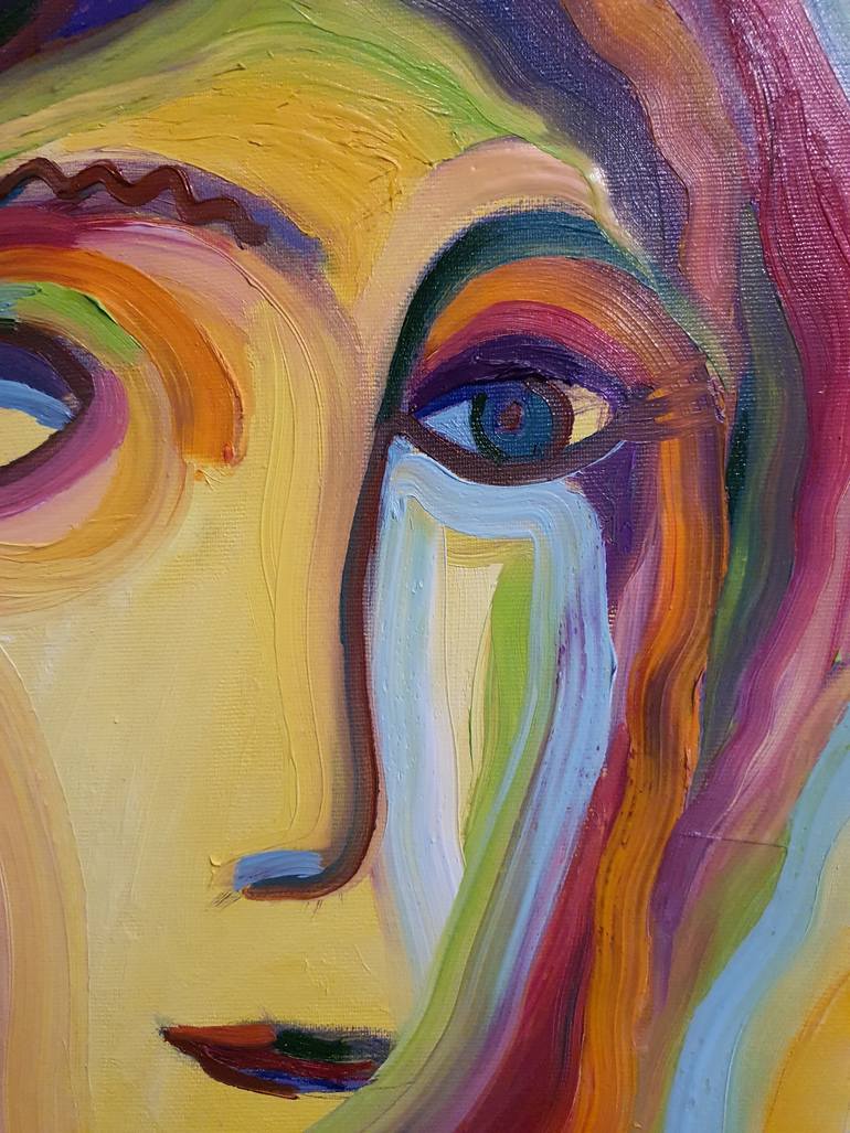 Original Expressionism Women Painting by Jj Julia