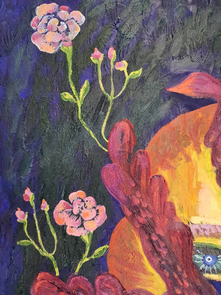 Original Figurative Love Painting by Jj Julia