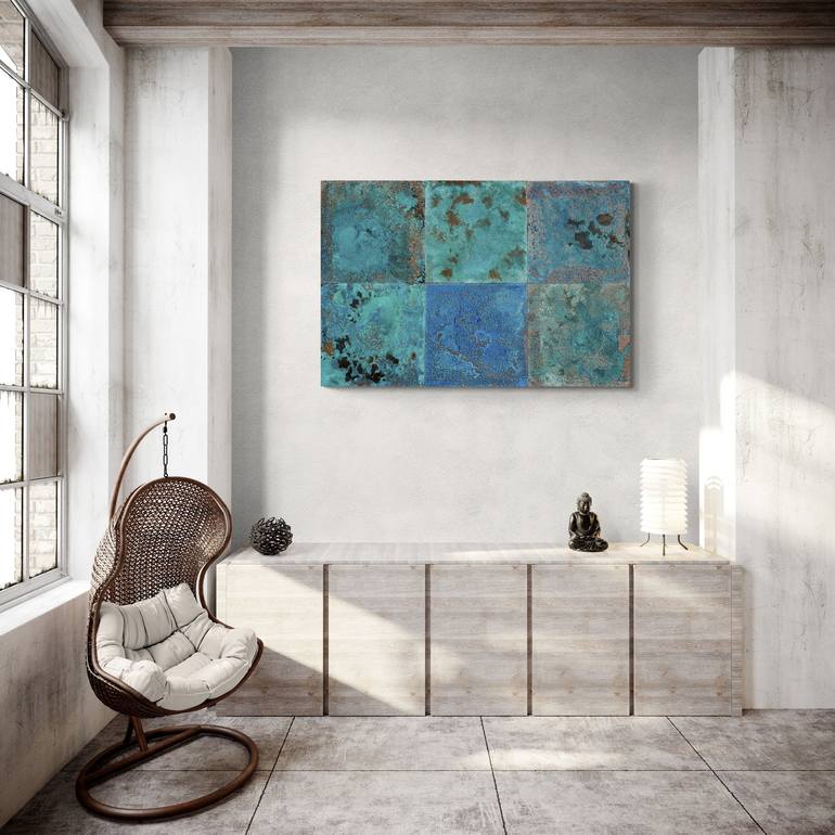 Original Contemporary Geometric Mixed Media by Seth Heller