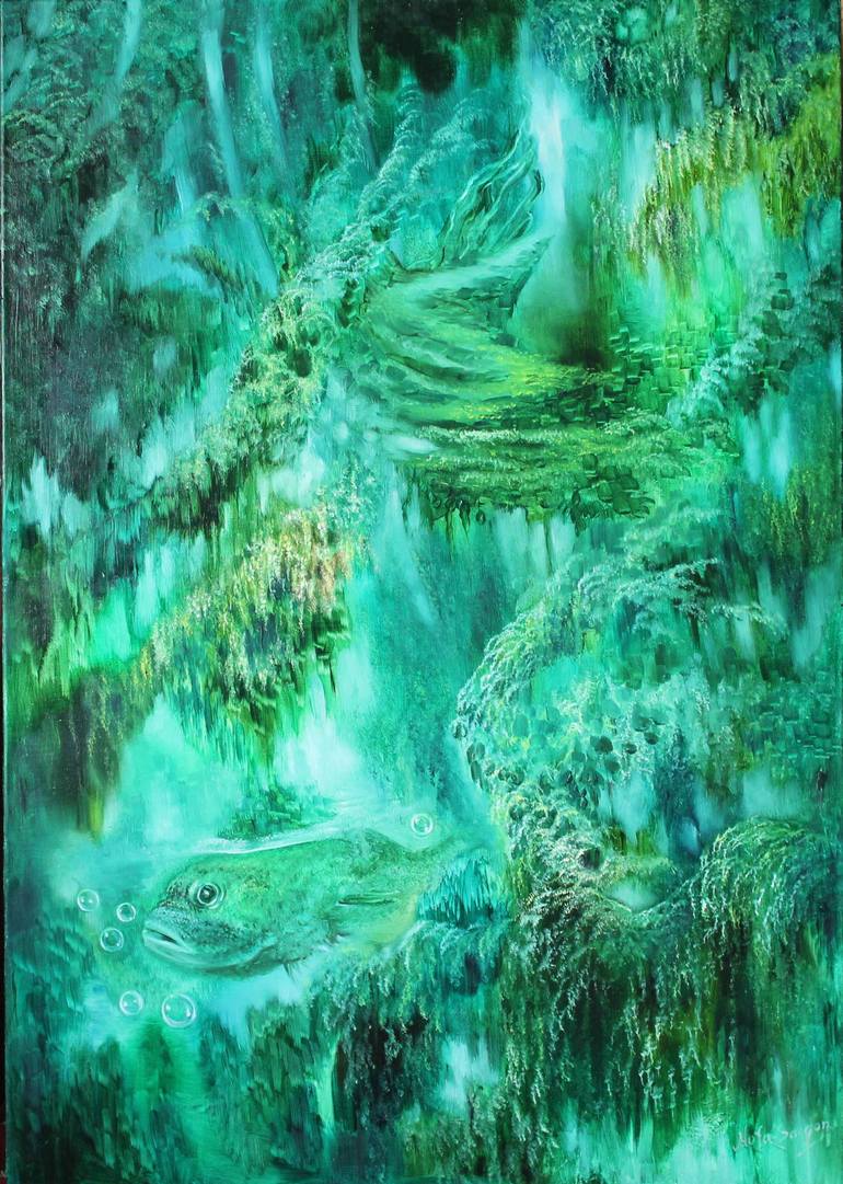 Original Surrealism Nature Painting by Kira Mofa-Sargon