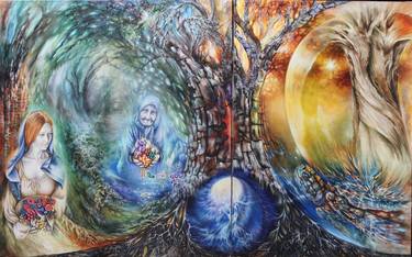 Original Surrealism Abstract Paintings by Kira Mofa-Sargon