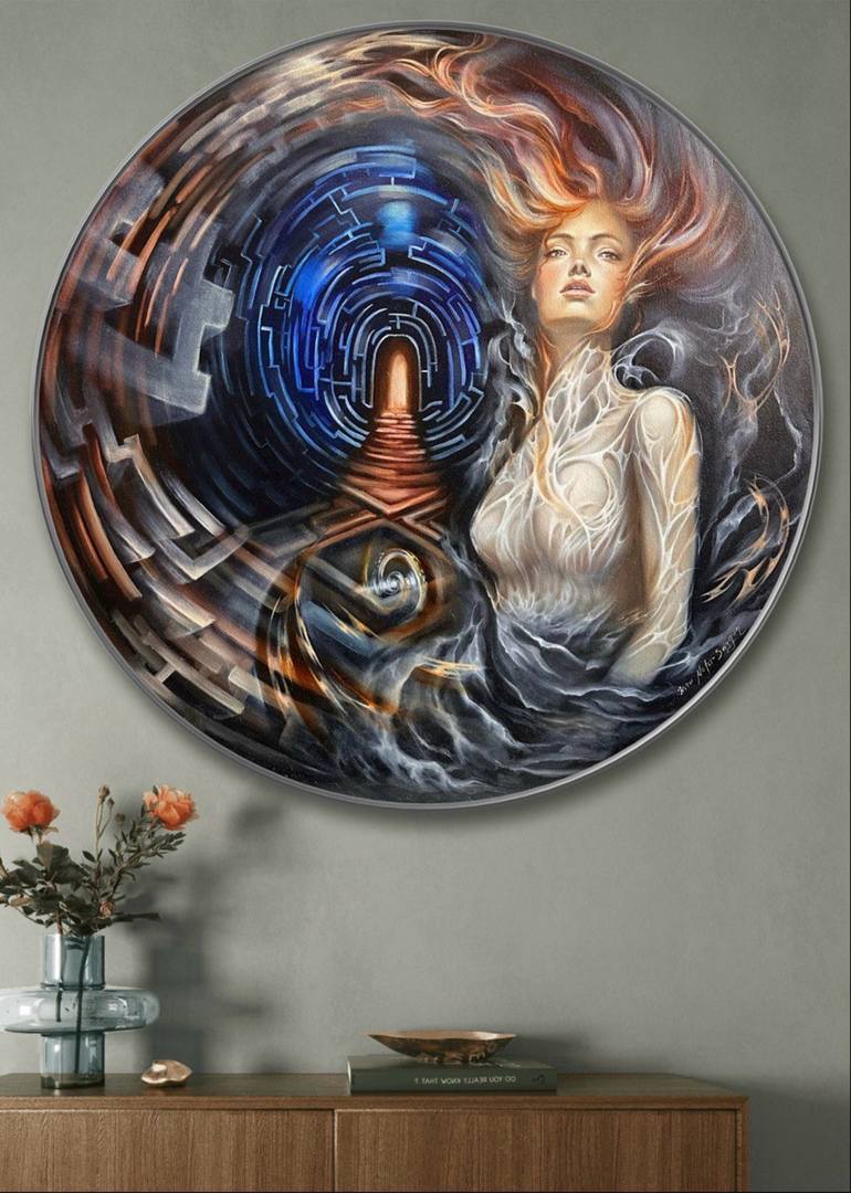 Original Surrealism Classical Mythology Painting by Kira Mofa-Sargon